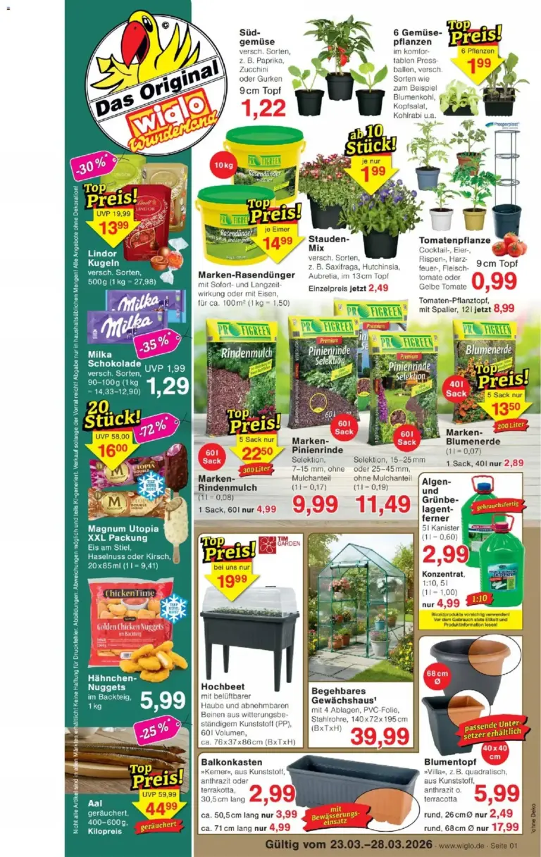 Wiglo Wunderland prospekt ab 23.03.2026 – Top Angebote vom Montag