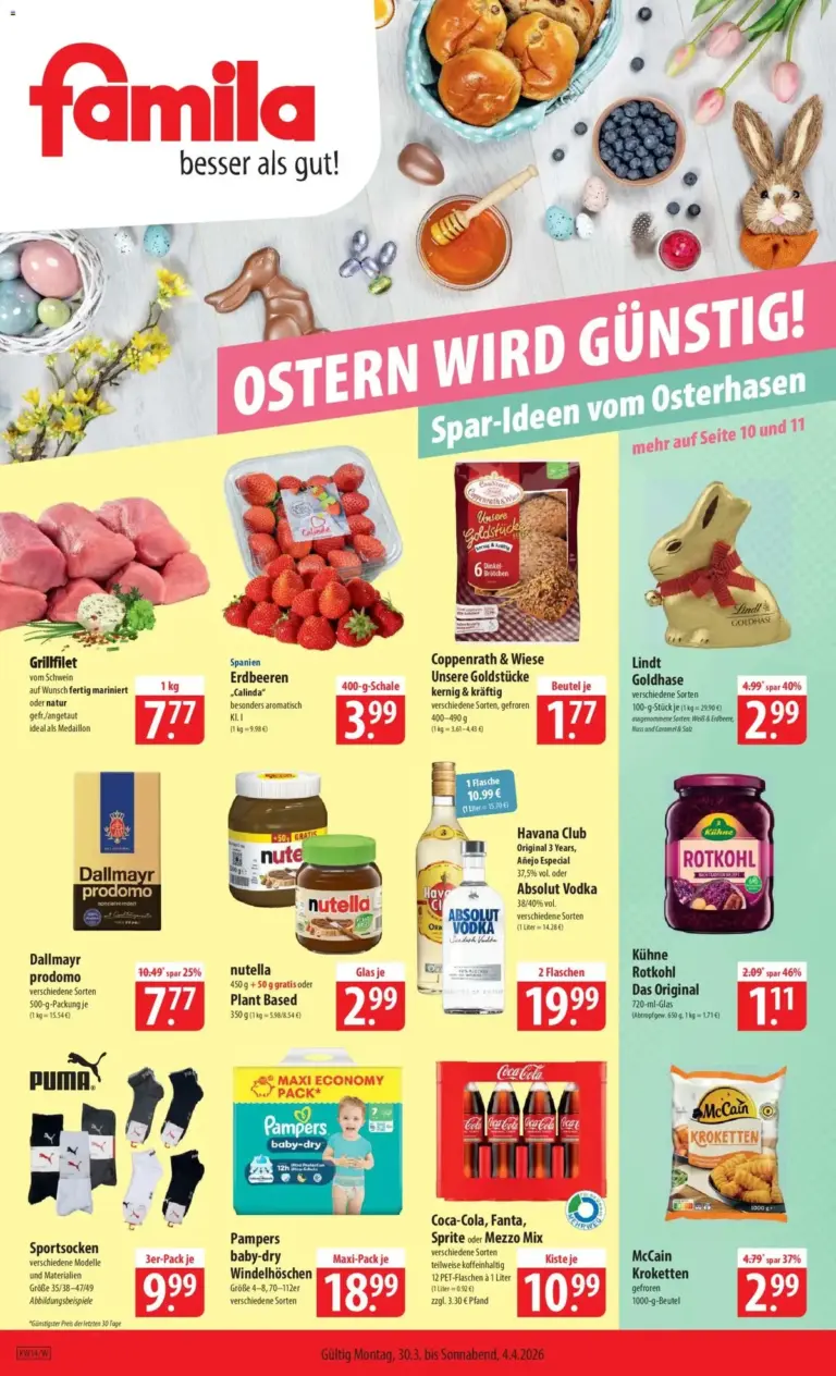 Famila prospekt ab 30.03.2026 – Ostern Spar-Ideen ab Montag