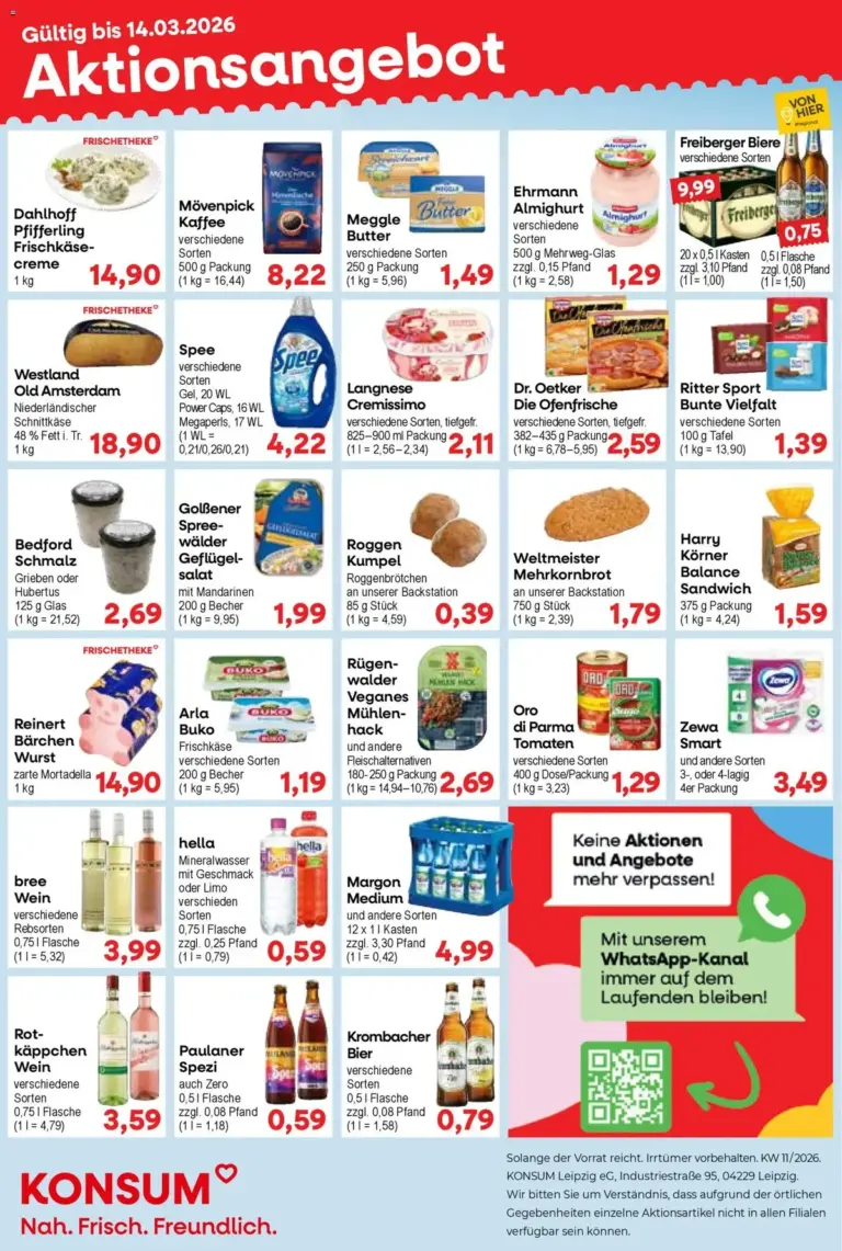 Konsum Leipzig prospekt ab 09.03.2026 – Super Angebote ab Montag