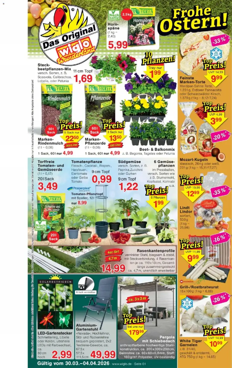 Wiglo Wunderland prospekt 30.03.–04.04.2026 Frohe Ostern! Angebote