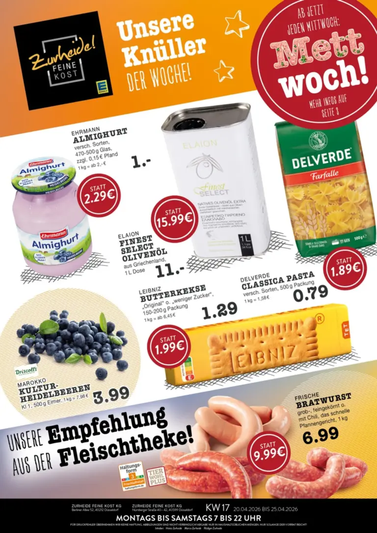 Edeka Zurheide Prospekt 20.04.2026 - 26.04.2026