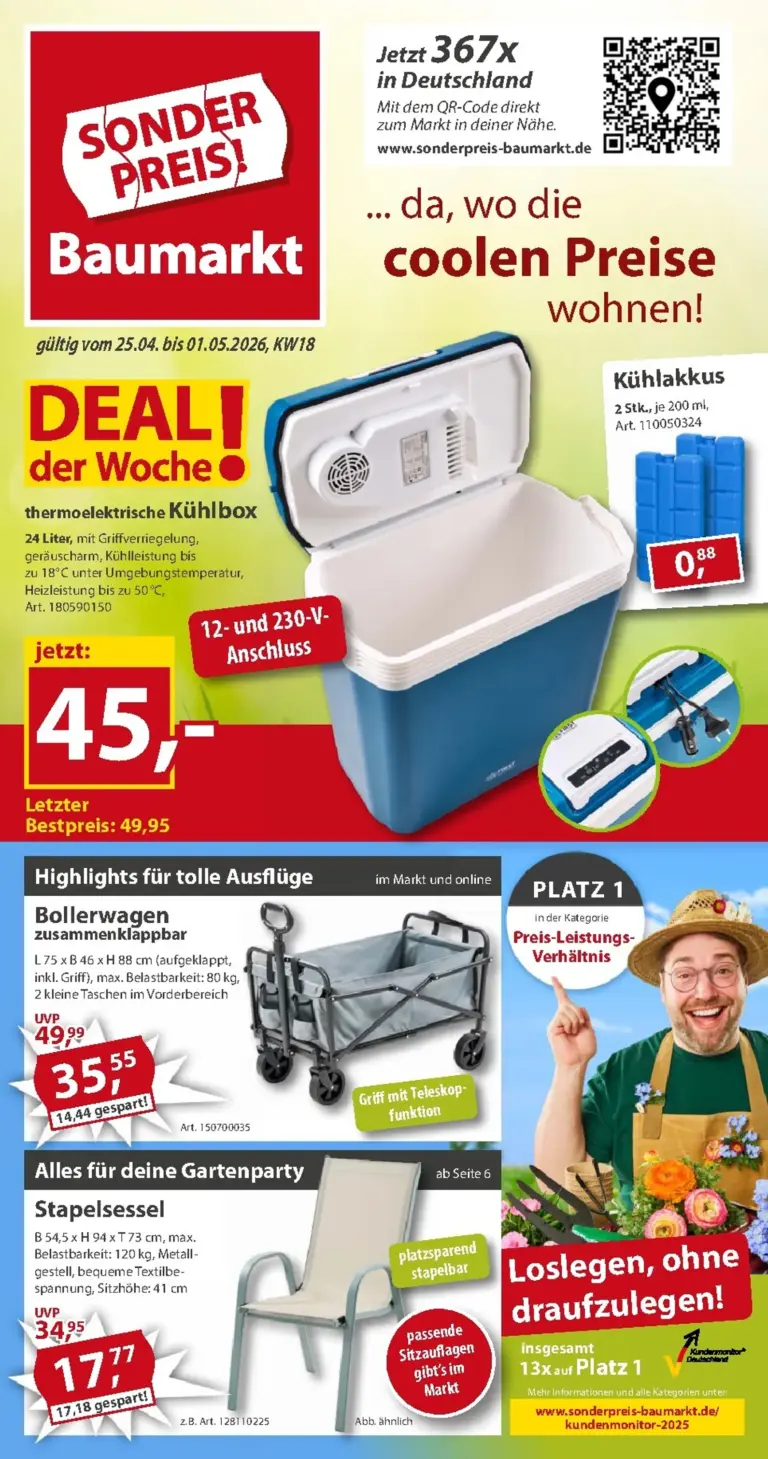 Sonderpreis Baumarkt Prospekt 25.04.2026 - 01.05.2026