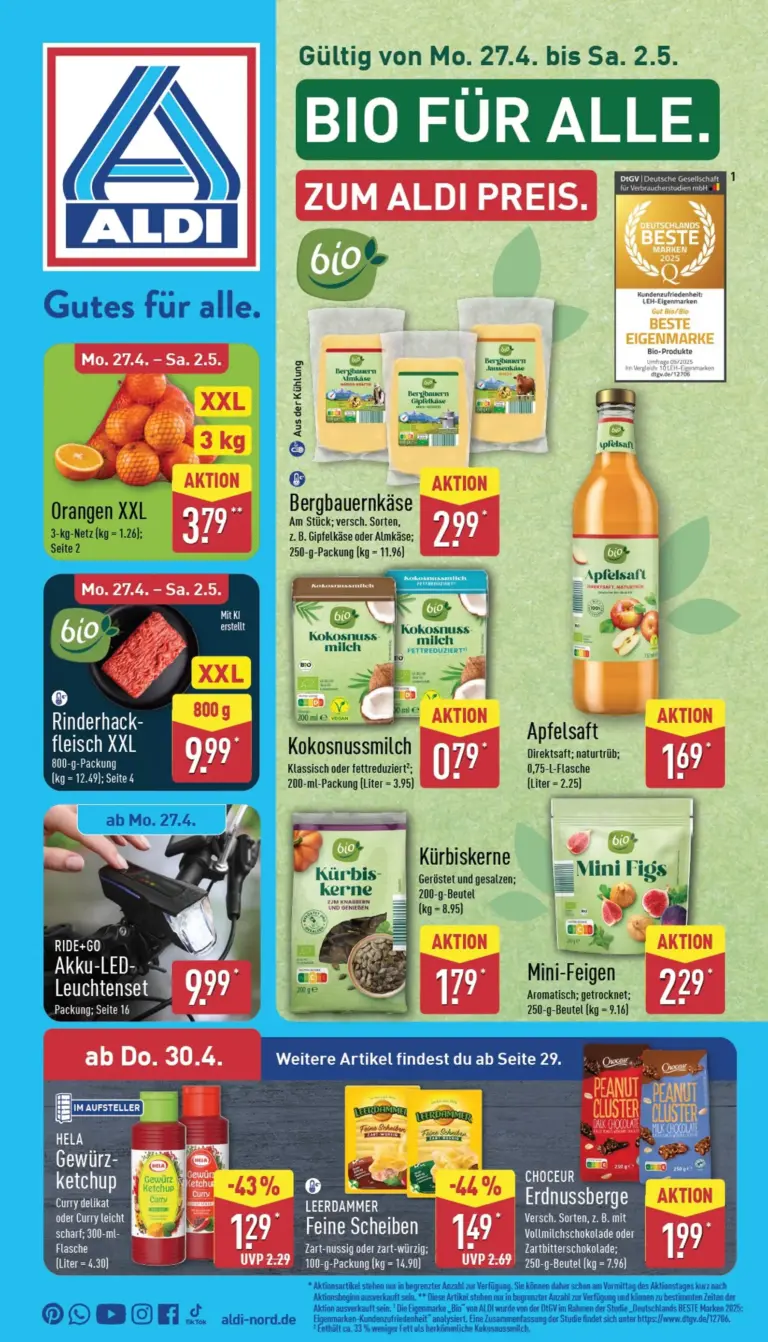 Aldi Nord Prospekt 27.04.2026 - 02.05.2026