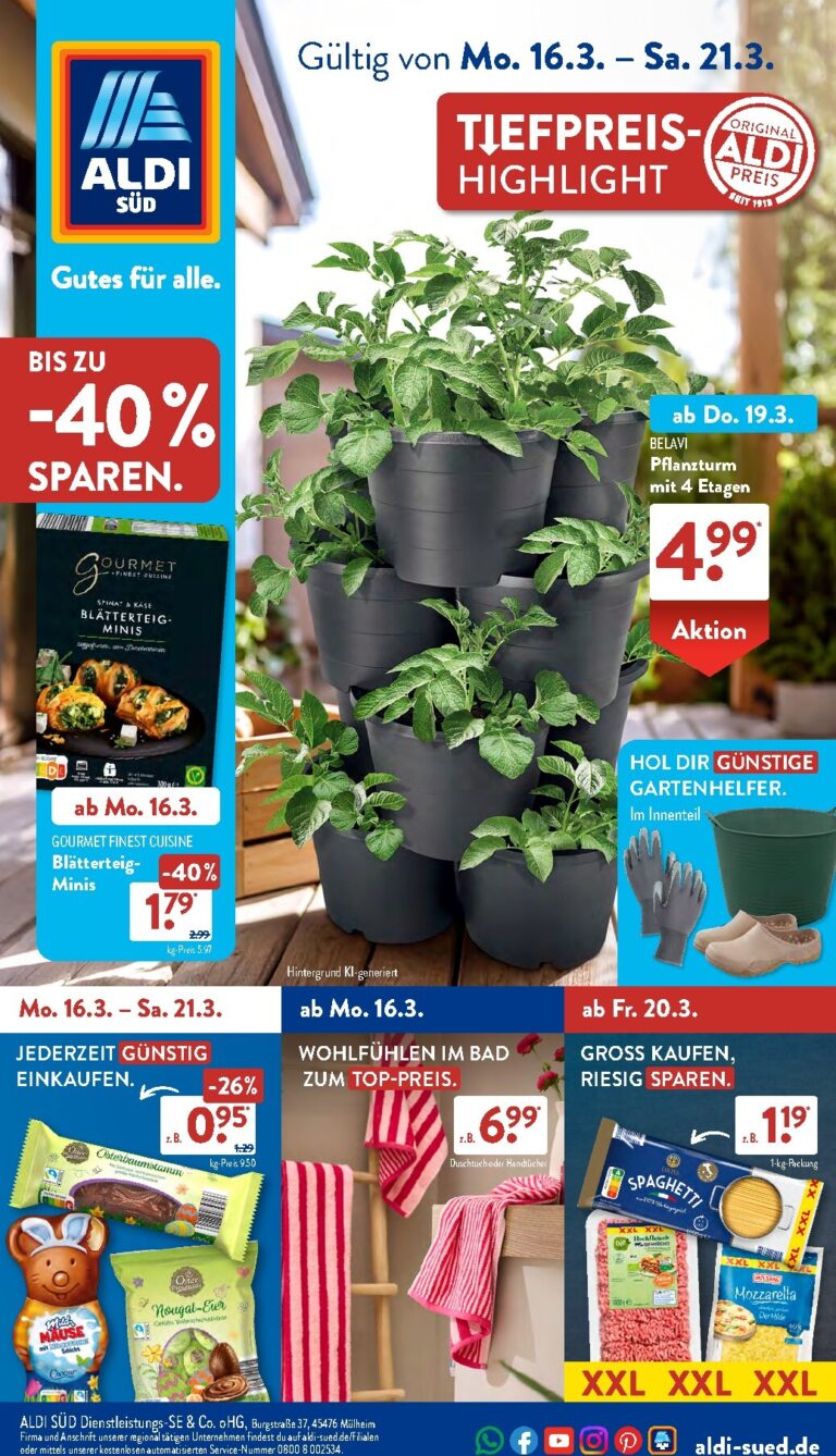 Aldi Sud angebote 16.03. – 21.03. 2026