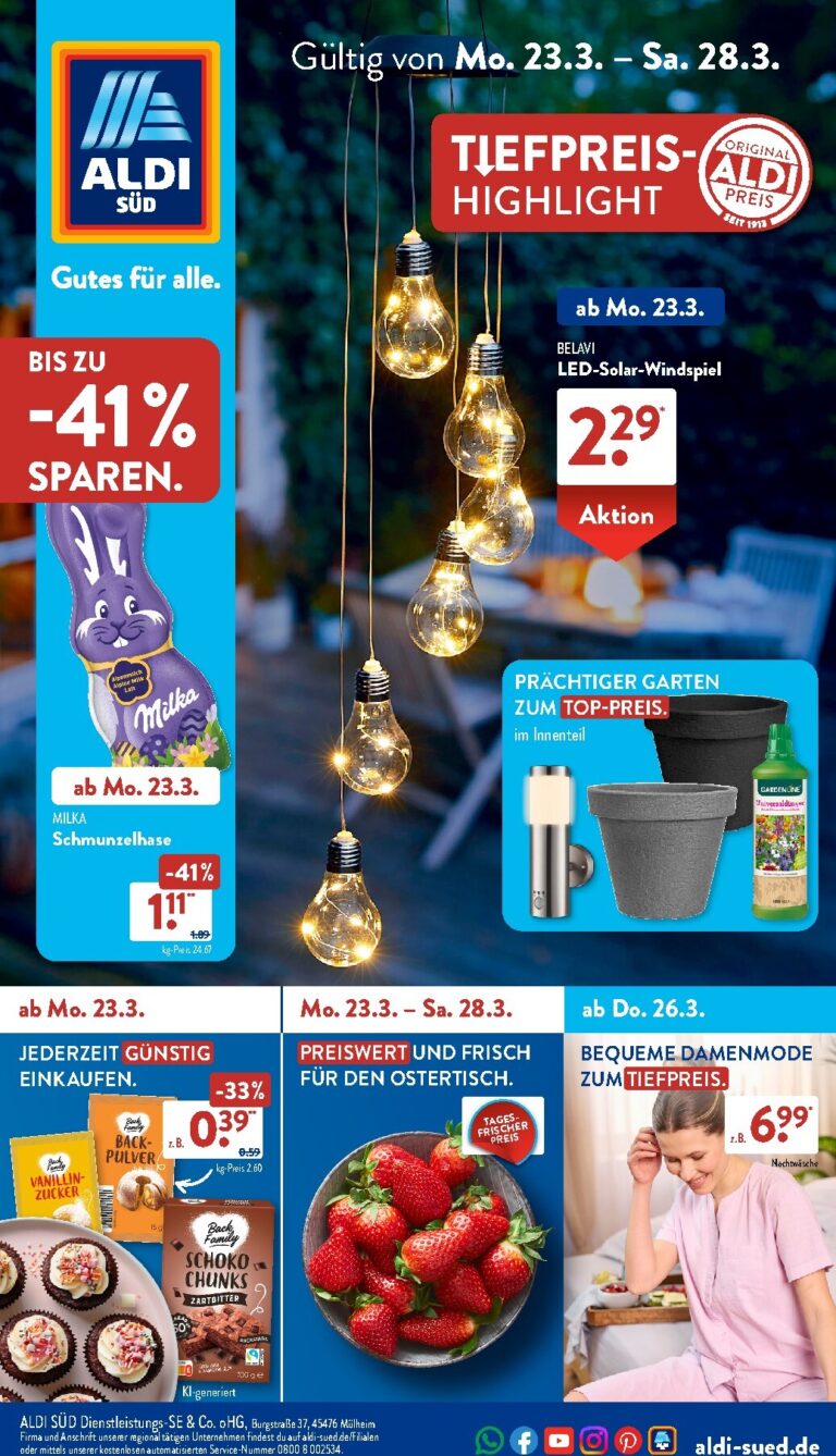 Aldi Sud angebote 23.03. – 28.03. 2026