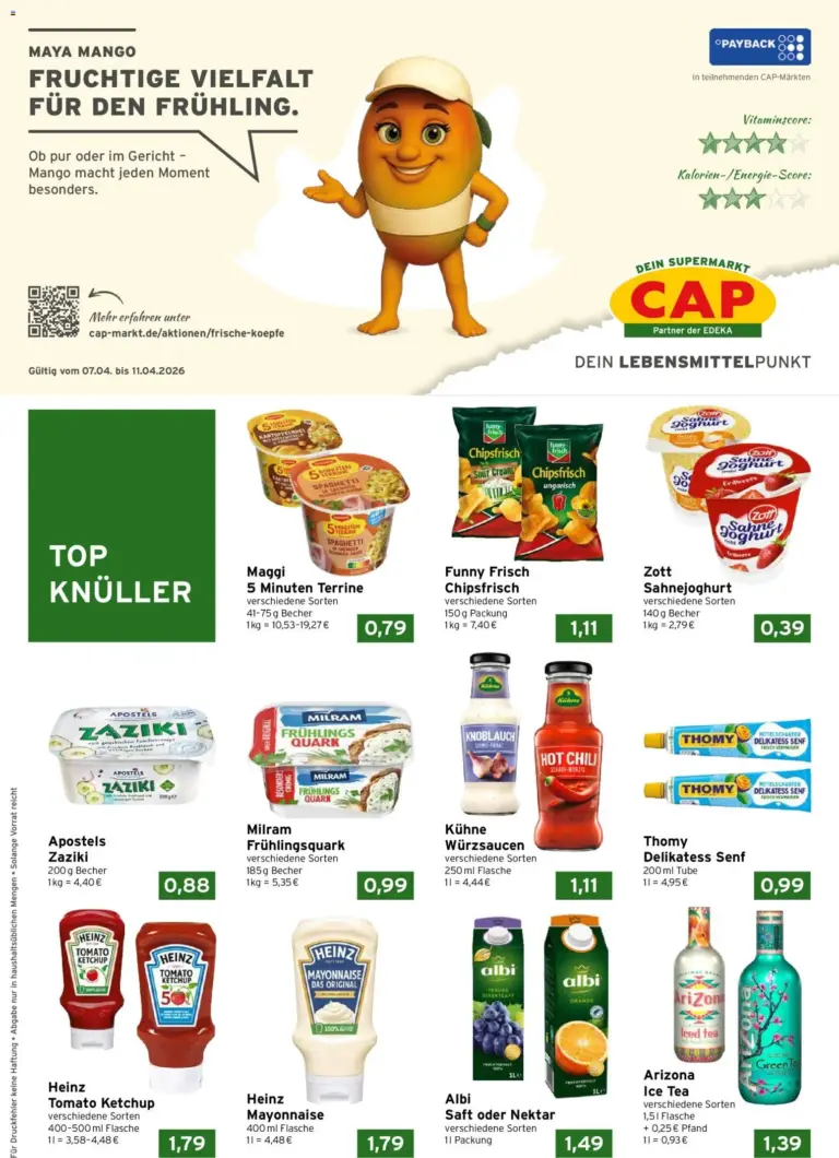 Cap Markt prospekt 07.04. bis 11.04.2026 Abstatt Fruchtige Vielfalt