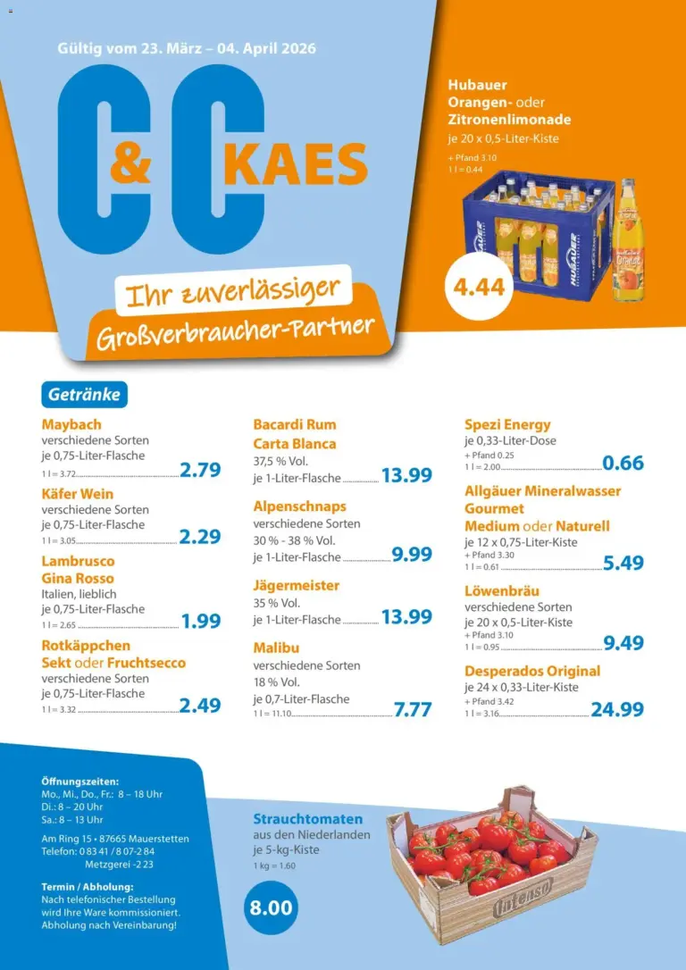 Cc prospekt 23. März – 04. April 2026 Mauerstetten Angebote für Großve
