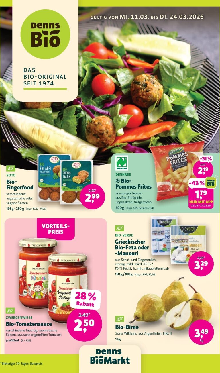 Denns Biomarkt angebote 11.03.2026 – 24.03.2026