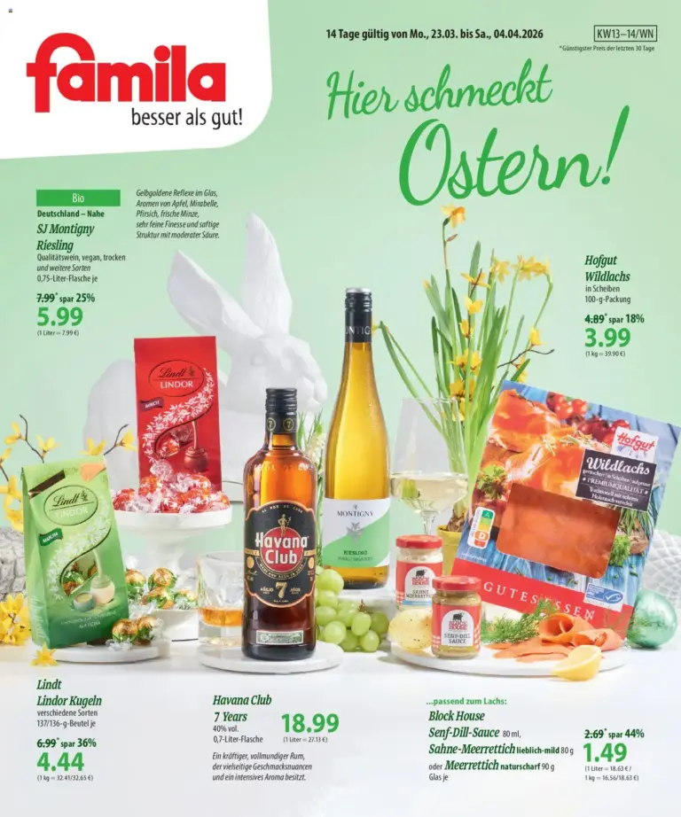 Famila prospekt 23.03. bis 04.04.2026 Kiel Hier schmeckt Ostern!