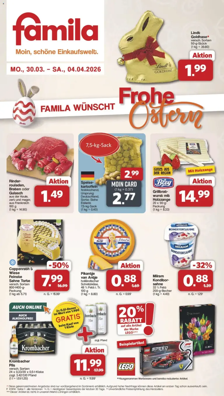 Famila Nordwest prospekt 30.03. bis 04.04.2026 Nordwest Frohe Ostern