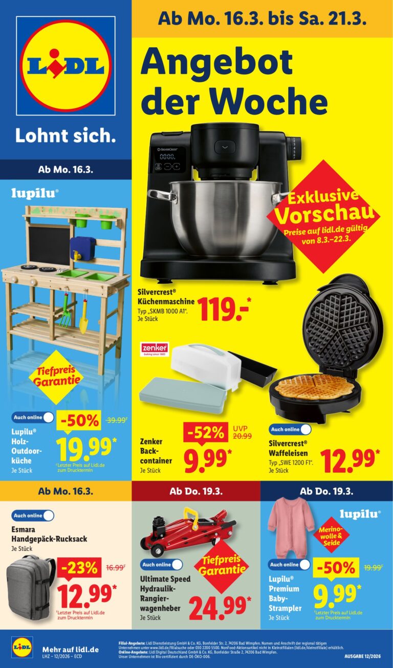Lidl Prospekt 16.03.2026 – 21.03.2026