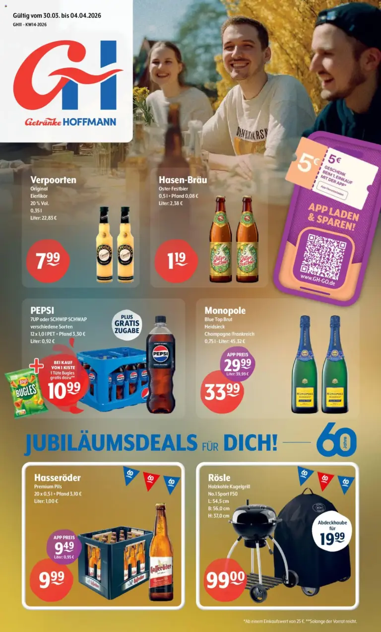 Getranke Hoffmann prospekt 30.03. bis 04.04.2026 Jubiläumsdeals