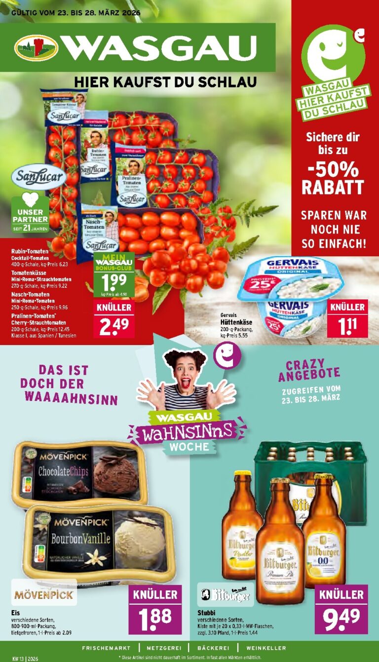 Wasgau Prospekt 23.03.2026 – 28.03.2026
