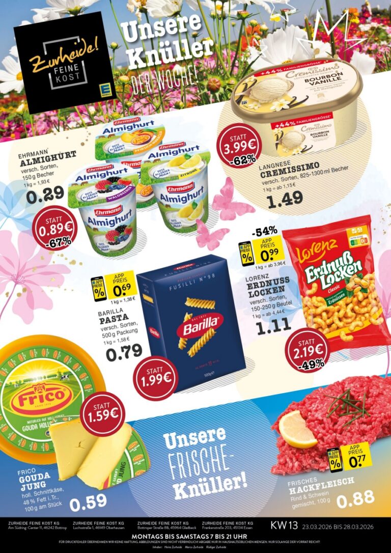 Edeka Zurheide Prospekt 23.03.2026 – 28.03.2026