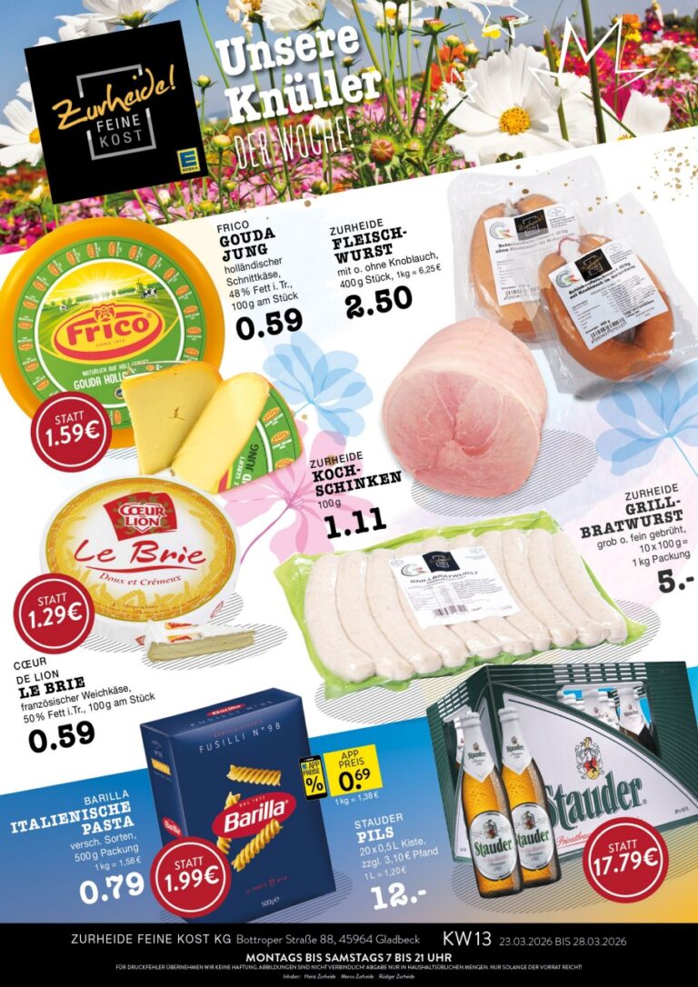 Edeka Zurheide Prospekt 23.03.2026 – 28.03.2026