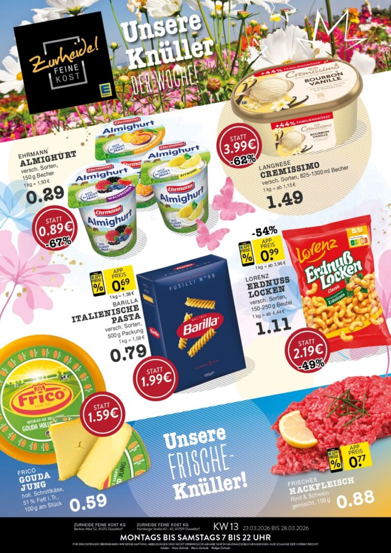 Edeka Zurheide Prospekt 23.03.2026 – 28.03.2026