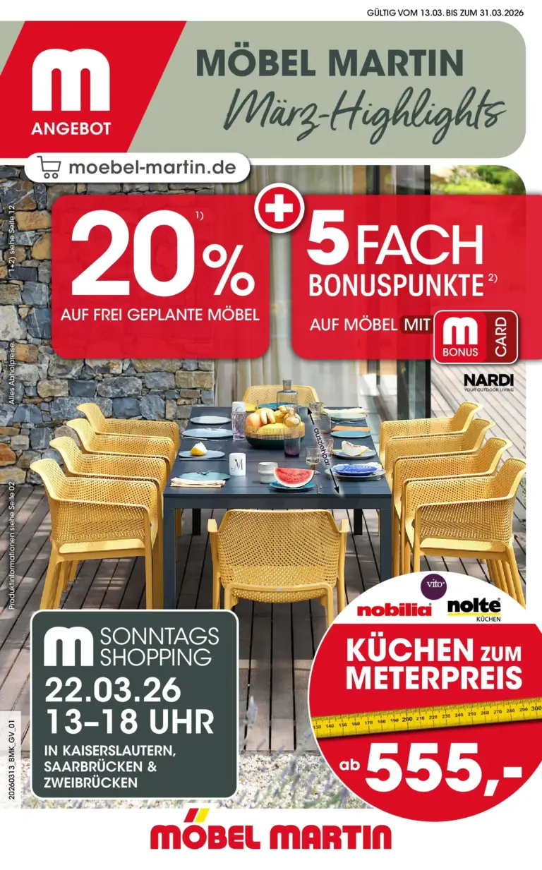 Möbel Martin Prospekt 13.03.2026 – 31.03.2026