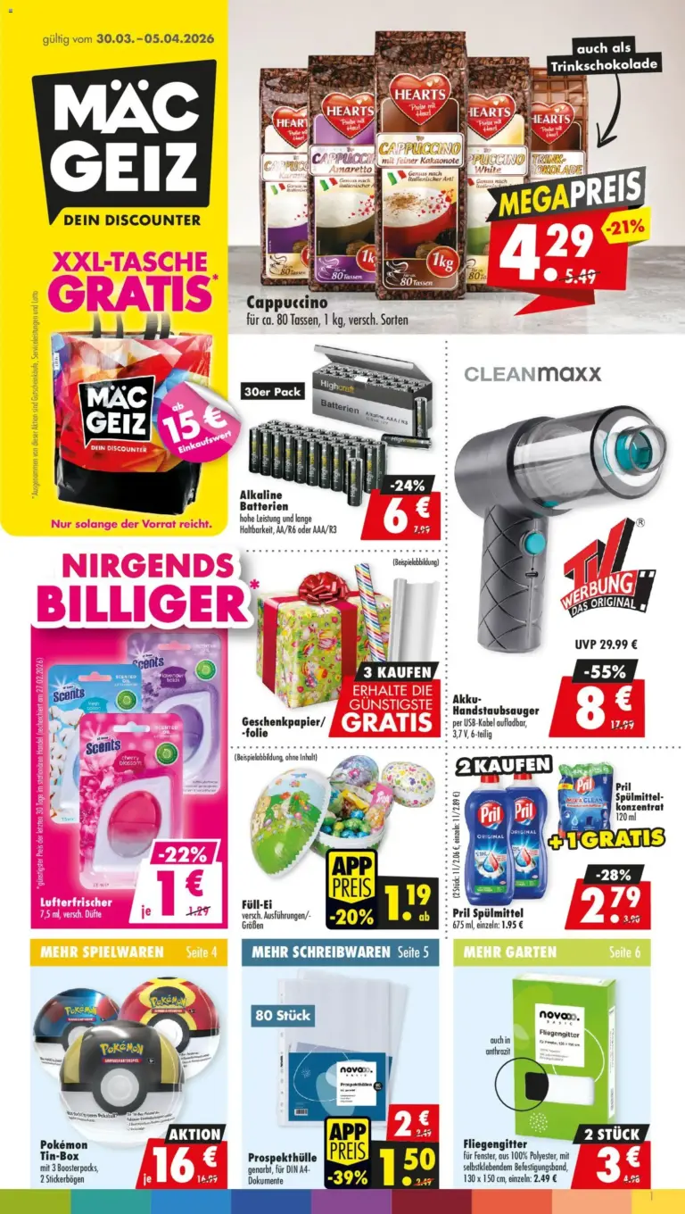 Mac Geiz prospekt 30.03.-05.04.2026 XXL-Tasche Gratis & Megapreise