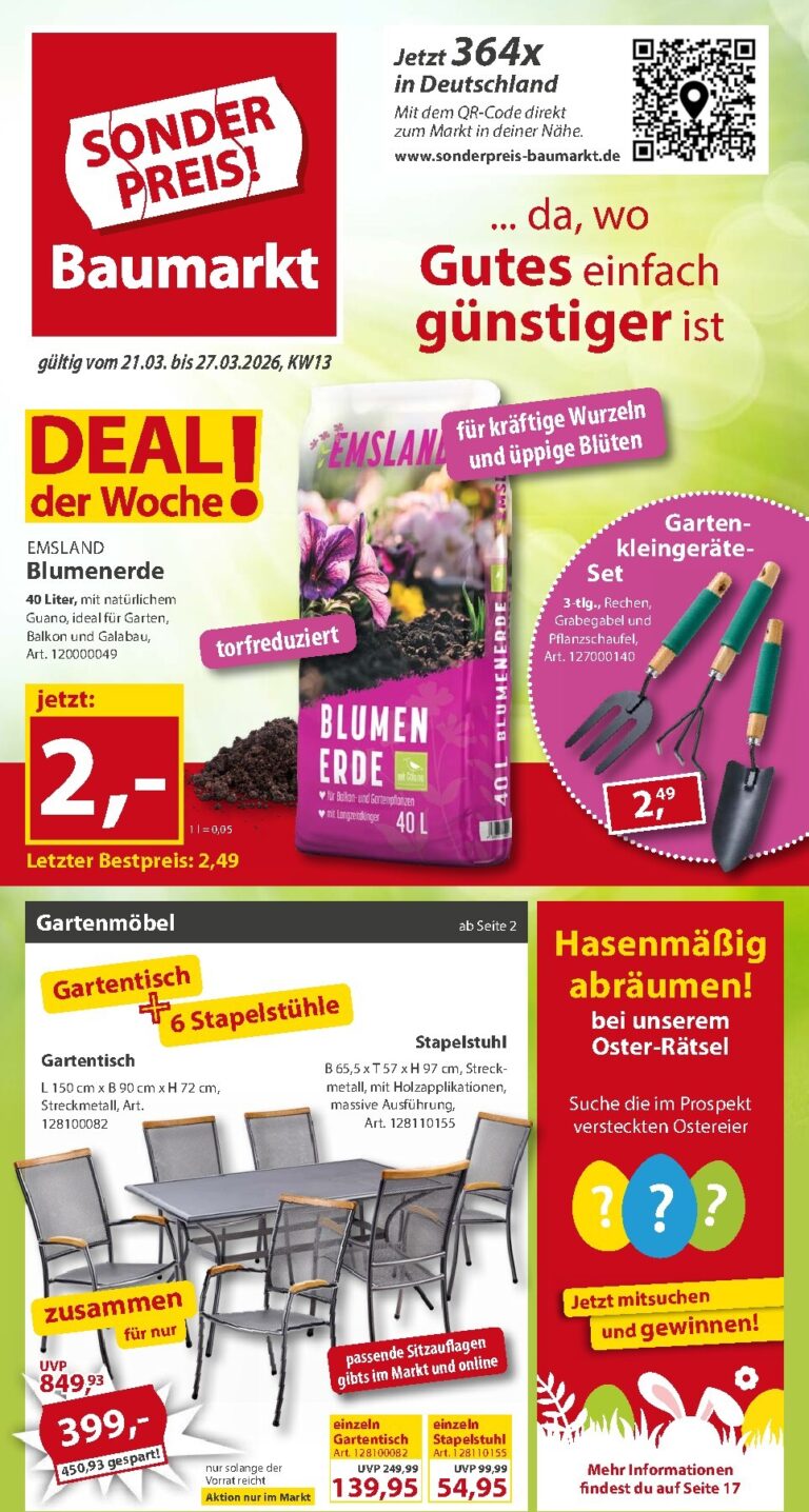 Sonderpreis Baumarkt Prospekt 21.03.2026 – 27.03.2026