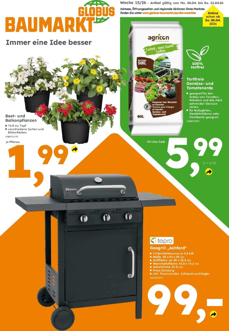 Globus Baumarkt Prospekt 06.04.2026 – 11.04.2026