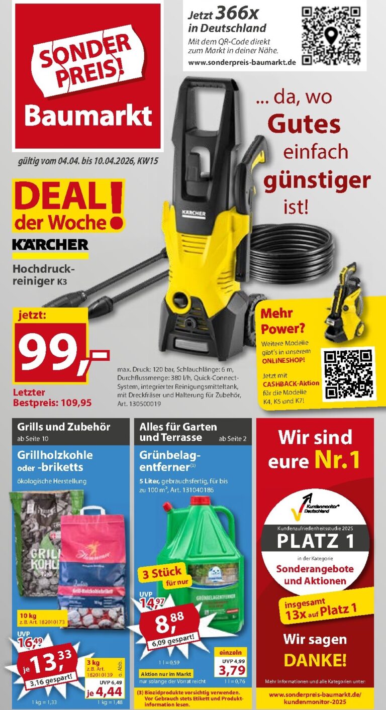 Sonderpreis Baumarkt Prospekt 04.04.2026 – 10.04.2026