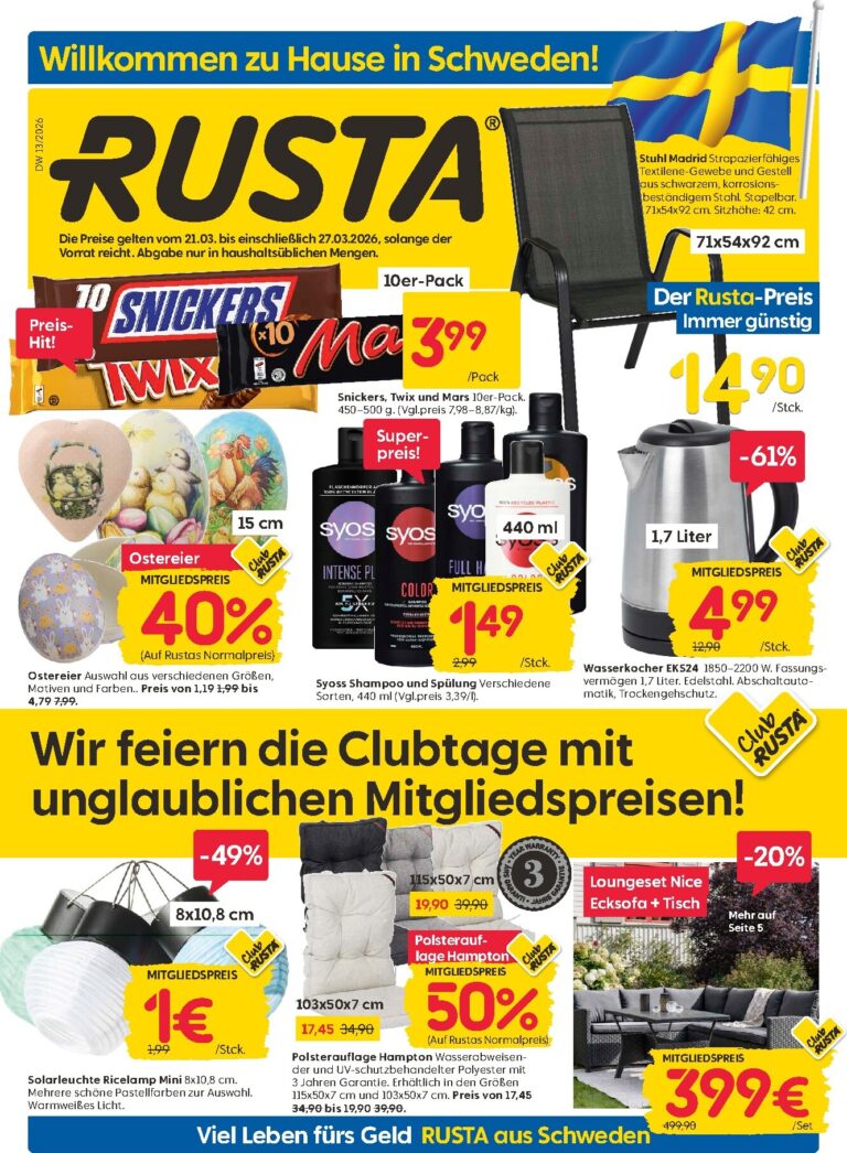 Rusta Prospekt 21.03.2026 – 27.03.2026