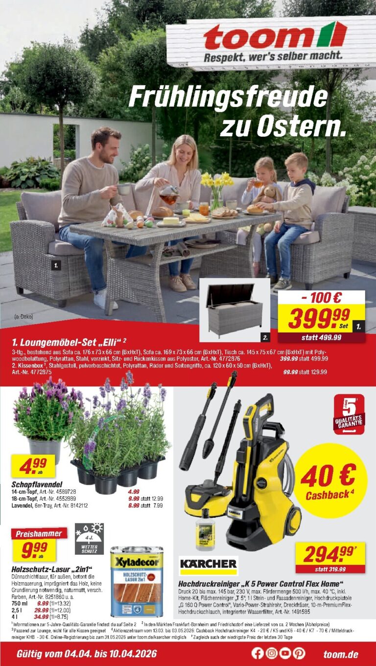 toom Prospekt 04.04.2026 – 10.04.2026 Frühlingsfreude zu Ostern.