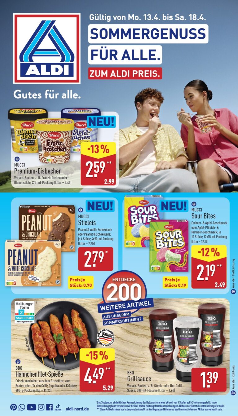 Aldi Nord Prospekt 13.04. – 18.04. 2026