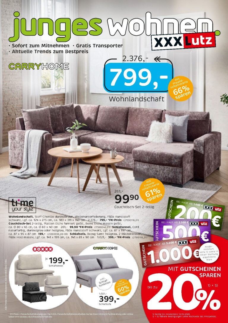 XXXLutz Prospekt 07.04.2026 – 12.04.2026