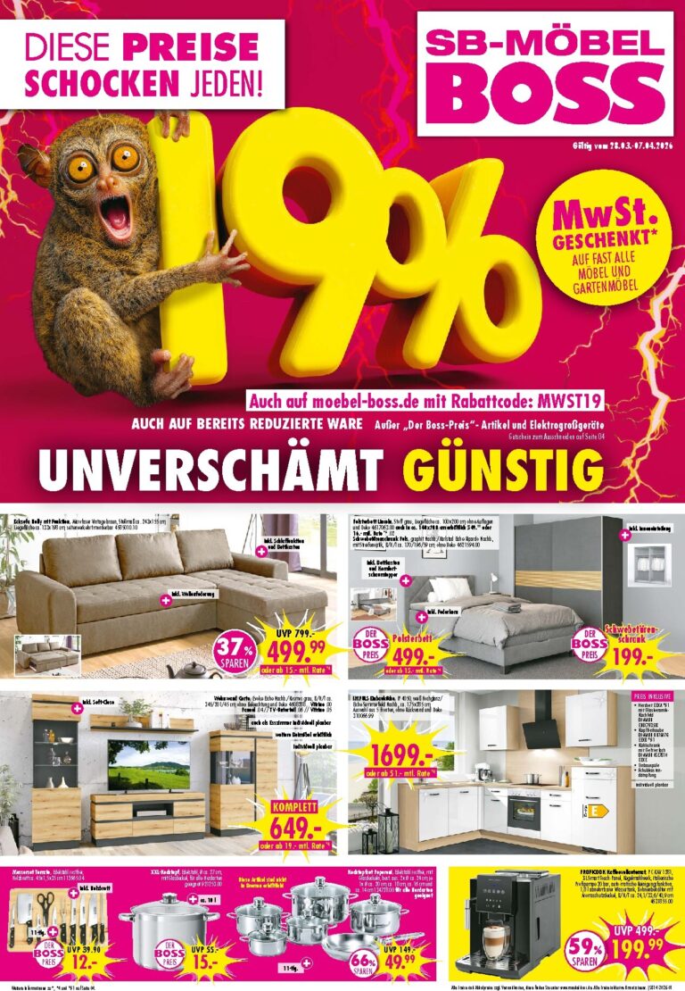 Möbel Boss Prospekt 28.03.2026 – 07.04.2026