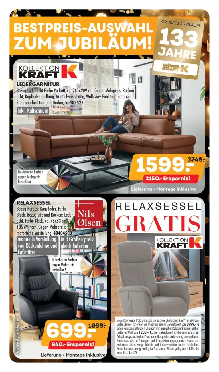 Möbel Kraft Prospekt 11.03.2026 – 14.04.2026