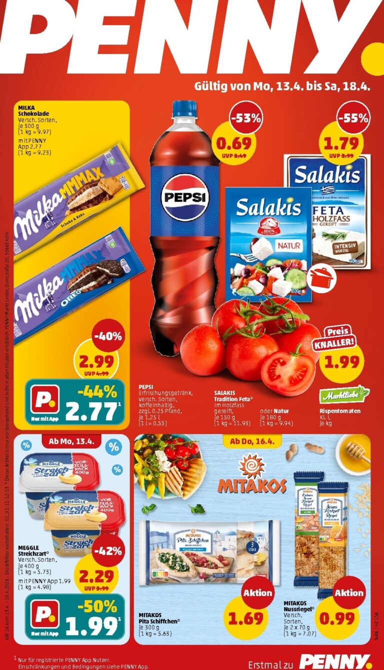 Penny Prospekt 13.04.2026 – 18.04.2026