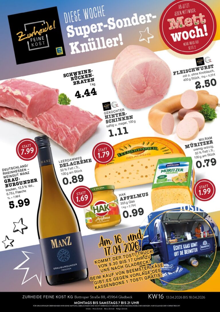 Edeka Zurheide Prospekt 13.04.2026 – 18.04.2026
