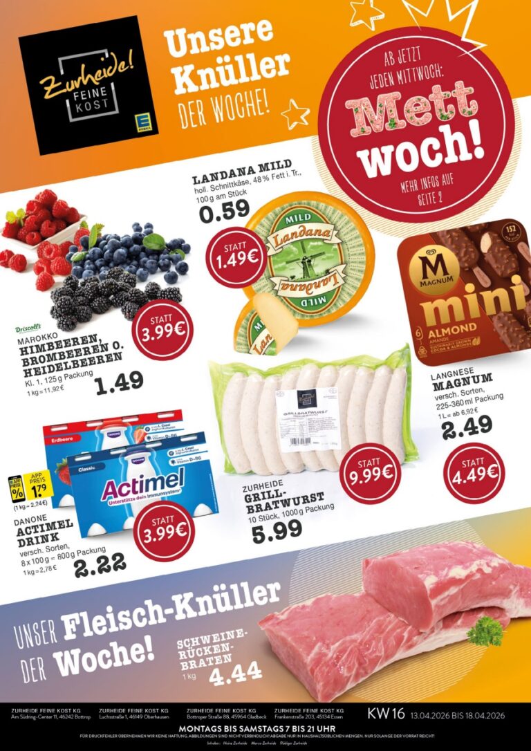 Edeka Zurheide Prospekt 13.04.2026 – 18.04.2026