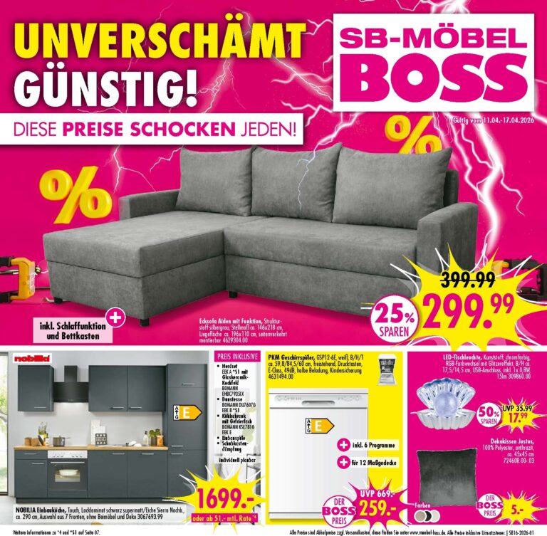 Möbel Boss Prospekt 11.04.2026 – 17.04.2026