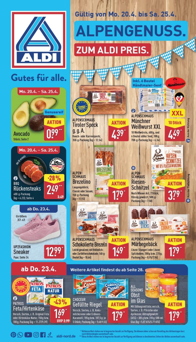 Aldi Nord Prospekt 20.04. – 25.04. 2026