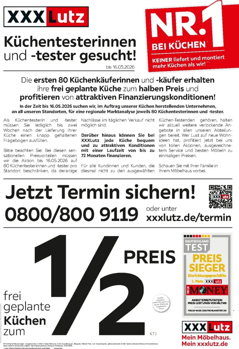 XXXLutz Prospekt 04.05.2026 - 17.05.2026